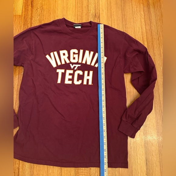 Virginia Tech Hokies Shirt Men Size M Maroon Tee Long Sleeve by MV sport (c6 - Picture 2 of 9
